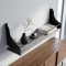 Полка настенная Ferrum-decor Изи 260x600x150 металл Черный ДСП Бетон 16 мм (FRD-102932)