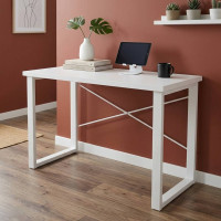 Письменный стол Ferrum-decor Драйв 750x1400x600 Белый металл ДСП Белое 32 мм (FRD-103352)