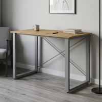 Письмовий стіл Ferrum-decor Драйв 750x1200x700 Сірий метал ДСП Дуб Артизан 32 мм (FRD-103392)