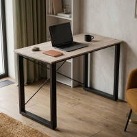Письмовий стіл Ferrum-decor Драйв 750x1400x700 Чорний метал ДСП Дуб Сан-Марино 32 мм (FRD-103402)