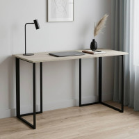 Письмовий стіл Ferrum-decor Ханна 75x140x60 чорний ДСП Дуб Сонома 16мм (FRD-103492)