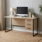 Письменный стол Ferrum-decor Гарри 75x140x60 черный ДСП Дуб Сонома 16мм (FRD-103542)