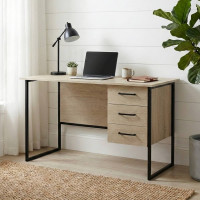 Письмовий стіл Ferrum-decor Гаррі 75x140x70 чорний ДСП Дуб Сонома 16мм (FRD-103562)