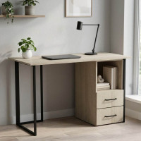 Письмовий стіл Ferrum-decor Отто 75x140x60 чорний ДСП Дуб Сонома 16мм (FRD-103582)