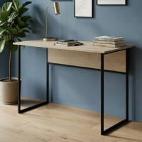 Письменный стол Ferrum-decor Коди 75x140x60 черный ДСП Дуб Сонома 16мм (FRD-103752)