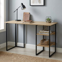 Письменный стол Ferrum-decor Кевин 75x100x60 черный ДСП Дуб Сонома 16мм (FRD-103792)