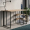 Комп'ютерний стіл Ferrum-decor Кевін 75x120x60 чорний ДСП Дуб Сан-Марино 16мм (FRD-103802)