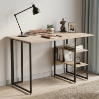 Компьютерный стол Ferrum-decor Кевин 75x140x60 черный ДСП Дуб Сан-Марино 16мм (FRD-103812)