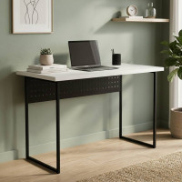Письмовий стіл Ferrum-decor Майк 76x100x60 чорний ДСП Біле 32мм (FRD-103852)