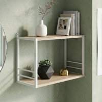 Книжная полка универсальная Ferrum-decor Стим 1 38x63x26 белый ДСП Дуб Сан-Марино 16мм (FRD-104092)