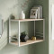 Книжкова полиця універсальна Ferrum-decor Стім 1 38x63x26 білий ДСП Дуб Сан-Марино 16мм (FRD-104092)