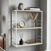 Книжная полка универсальная Ferrum-decor Стим 2 74x63x26 белый ДСП Дуб Сонома 16мм (FRD-104112)