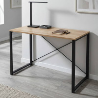 Письмовий стіл Ferrum-decor Серії Конект 75x120x60 чорний ДСП Дуб Сан-Марино 16мм (FRD-104202)