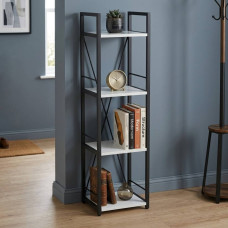 Етажерка 4/34 Ferrum-decor Серії Конект 120x34x28 чорний ДСП Біле 16мм (FRD-104272)