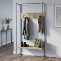 Вешалка напольная модульная Ferrum-decor Трелис 12 180x90x38 серый ДСП Дуб Сонома 16мм (FRD-104322)