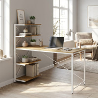 Комп'ютерний стіл Ferrum-decor Джек 75x140x60 Білий ДСП Артизан (FRD-104412)
