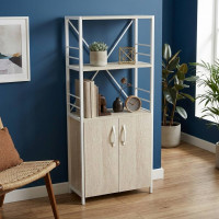 Етажерка 3/60 Ferrum-decor Серії Конект із тумбою 144x60x28 Білий ДСП Сонома (FRD-104452)