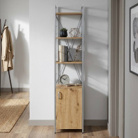 Етажерка 4/34 Ferrum-decor Серії Конект з тумбою 179x34x28 Сірий ДСП Артизан (FRD-104482)