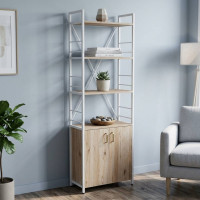 Етажерка 4/60 Ferrum-decor Серії Конект із тумбою 179x60x28 Білий ДСП Сан-Марино (FRD-104492)