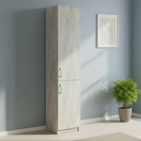 Пенал Анжело Ferrum-decor на 5 полиць із 2 дверима 1900x400x380 ДСП Бетон 16 мм (FRD-104922)
