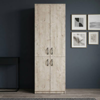 Шкаф Анжело Ferrum-decor на 5 полок с 4 дверями 1900x600x380 ДСП Дуб Сан-Марино 16 мм (FRD-105002)