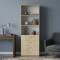 Шкаф Анжело Ferrum-decor на 3 полки с 4 ящика 1900x700x380 ДСП Дуб Сонома 16 мм (FRD-105022)