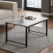 Стіл журнальний приставний Террі Комбо Ferrum-decor 345x662x440 Чорний метал ДСП Бетон 16 мм (FRD-105142)