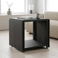 Стол журнальный трансформер Куб Комбо Ferrum-decor 540x532x500 Черный металл ДСП Сосна Кембра 16 мм (FRD-105152)