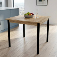 Стіл кухонний Ferrum-decor Агата 75x90x90 Чорний ДСП Сан-Марино 16мм (FRD-105640)