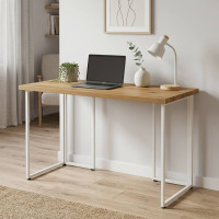 Комп'ютерний стіл Ferrum-decor Ханна 75x140x70 білий ДСП Дуб Артізан 32мм (FRD-106230)