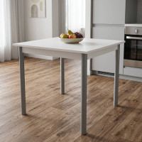 Стол кухонный Ferrum-decor Агата 75x90x90 Серый ДСП Белое 16мм (FRD-106260)