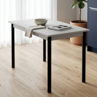 Стіл кухонний Ferrum-decor Беніта 75x120x80 Чорний ДСП Біле 16мм (FRD-106290)