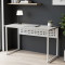 Стіл письмовий Майк Ferrum-decor 75x140x60 Білий метал ДСП Бетон 16 мм (FRD-106520)