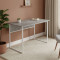 Стіл письмовий Коді Ferrum-decor 75x100x60 Білий метал ДСП Бетон 16 мм (FRD-106580)