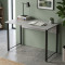 Стіл письмовий Курт Ferrum-decor 75x140x60 Чорний метал ДСП Бетон 32 мм (FRD-106630)