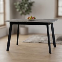 Обеденный стол iSmart Атлас раскладной 1200(1600)х750 мм Черный/Серый (ISM-051408)