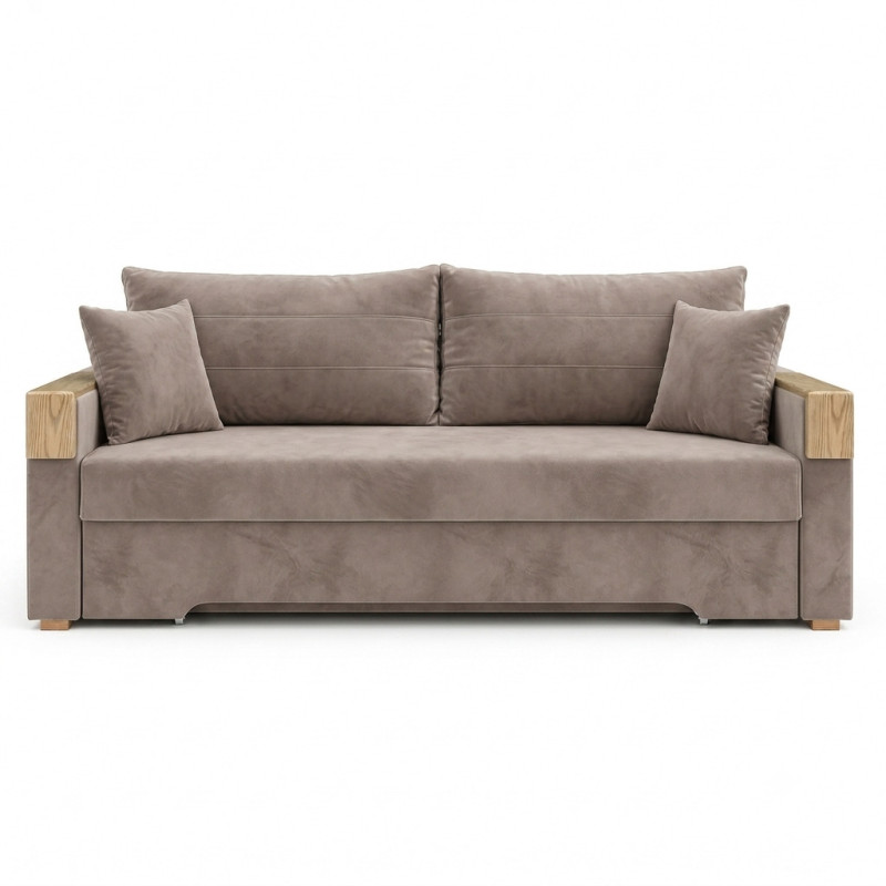 Ортопедичний розкладний диван Мекко Reston 2250×960 Lux II категорія Allure Premium Beige (MEK-161177)