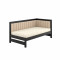 Односпальне дерев'яне ліжко Mebigrand Ліза М1 (права спинка) Венге/Аляска 23 (Бежевий) 90x200 см MBG-25376