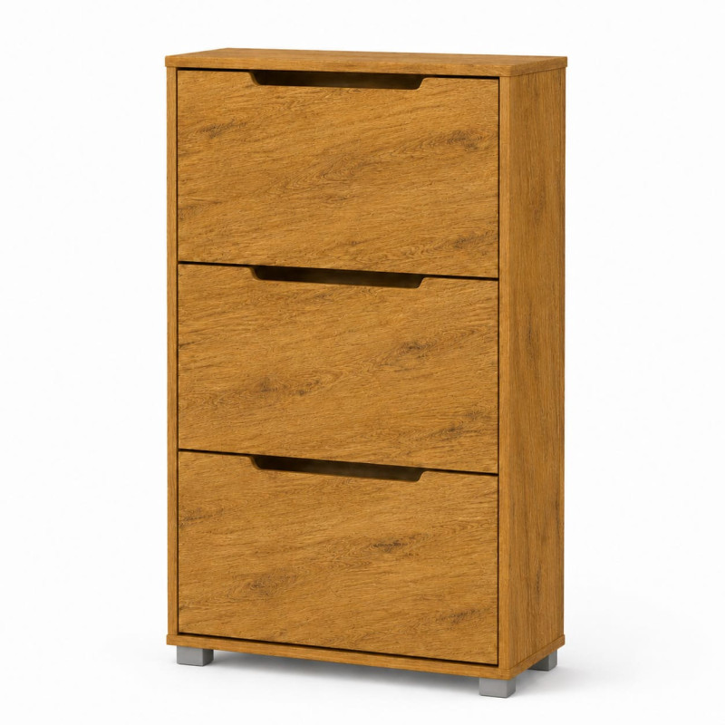Тумба для взуття з ящиками LION ТО-2 70,4x28,2x123,4 см Дуб Аппалачі (LION-045320)