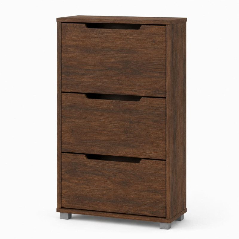 Тумба для взуття з ящиками LION ТО-2 70,4x28,2x123,4 см Дуб Ліворно (LION-045340)