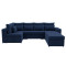 Кутовий ортопедичний диван Мекко Chester II 3400х1800 + пуф 1340х680 Gold I категорія Riviera 081 (MEK-161707)