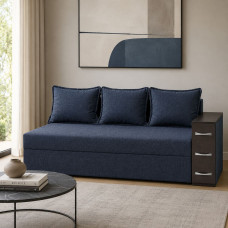 Ортопедичний диван Мекко Compact 2200×960 Bonel Standart Hard Plus III категорія Austin 15 Deep Blue (MEK-161617)
