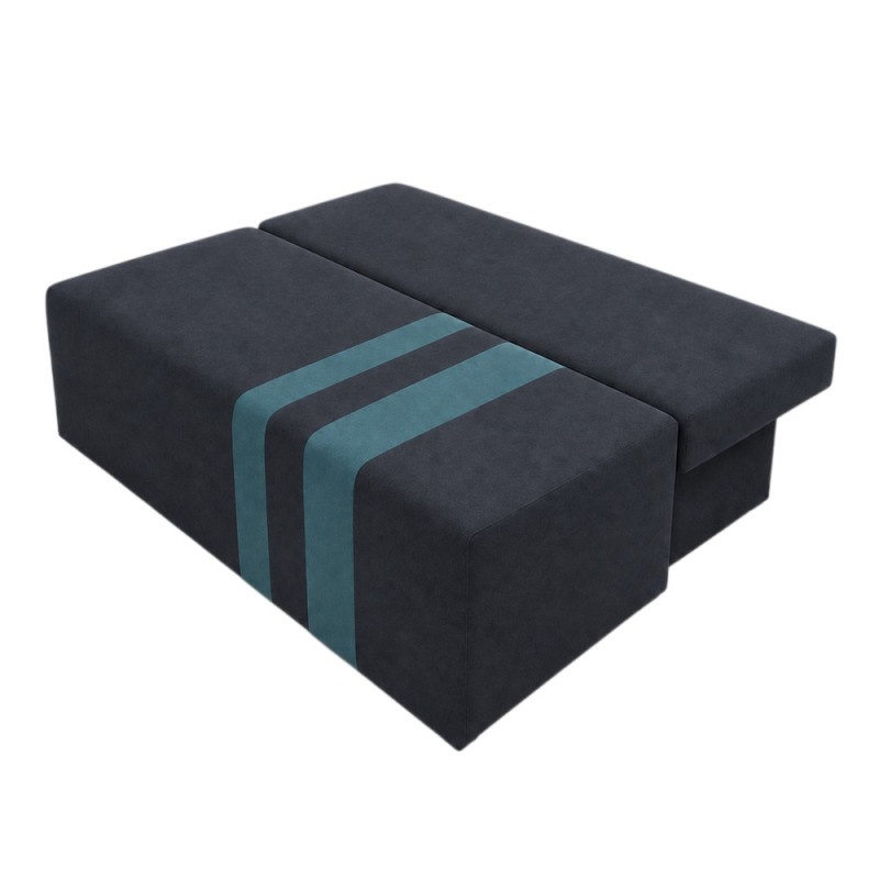 Ортопедичний диван Мекко Cool 1900*860 мм Lux II категорія тканини Allure Premium Graphite/Aqua(MEK-161292)