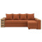 Кутовий ортопедичний диван Мекко Cube Shuttle 2600x1430 Gold III категорія Austin 9 Rust (MEK-161146)
