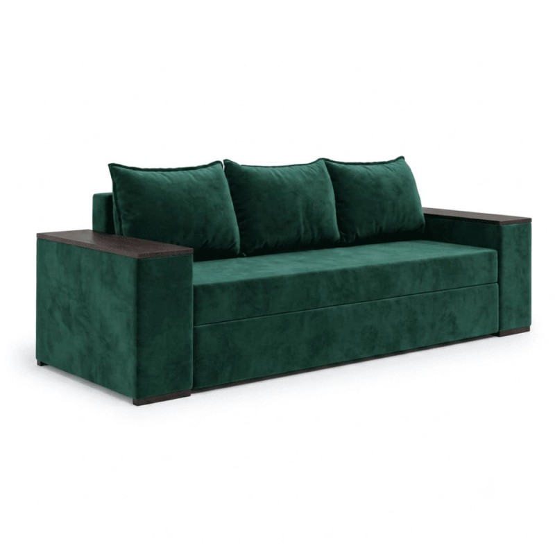 Ортопедичний диван Мекко Elite Comfort 2500×960 Pocket Spring Cocos II категорія Allure Premium Dark Green (MEK-161056)