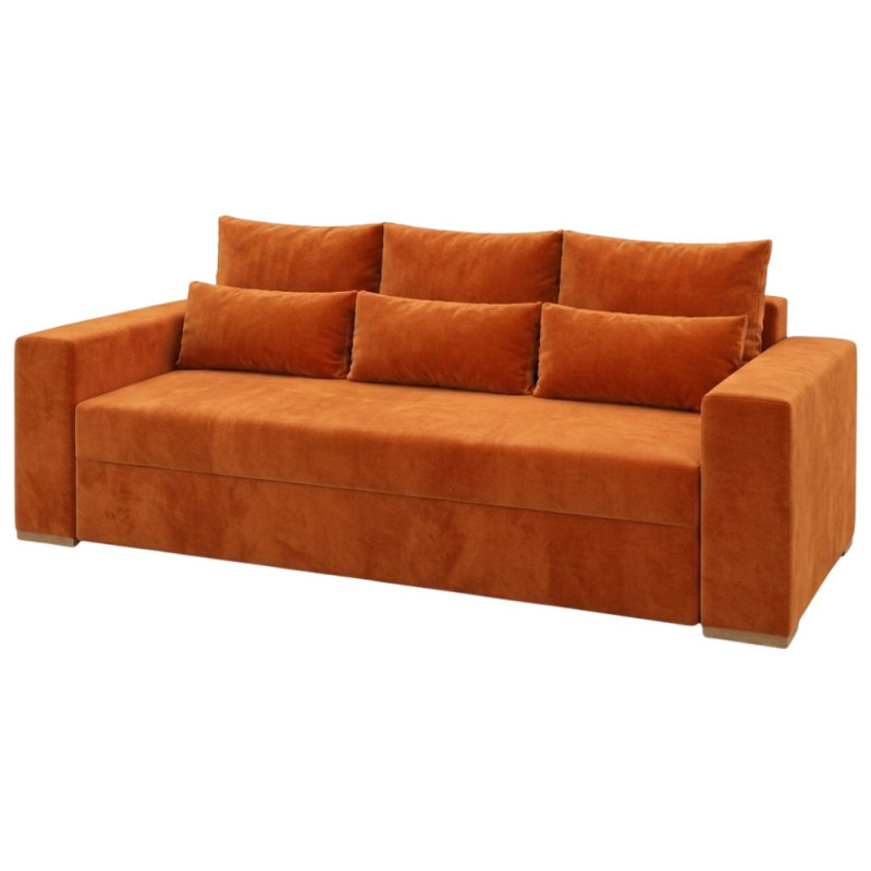 Ортопедичний диван Мекко Trend 2650×1150 Pocket Spring Cocos II категорія Allure Premium Orange (MEK-161667)