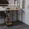 Стелаж-полиця Бафрум 405 Ferrum-decor для пральної машини 90x101x60,5 Чорний метал ДСП Дуб Евок Прибережний 16 мм (FRD-107614)