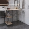 Стелаж-полиця Бафрум 405 Ferrum-decor для пральної машини 90x101x60,5 Чорний метал ДСП Дуб Сан-Марино 16 мм (FRD-107394)