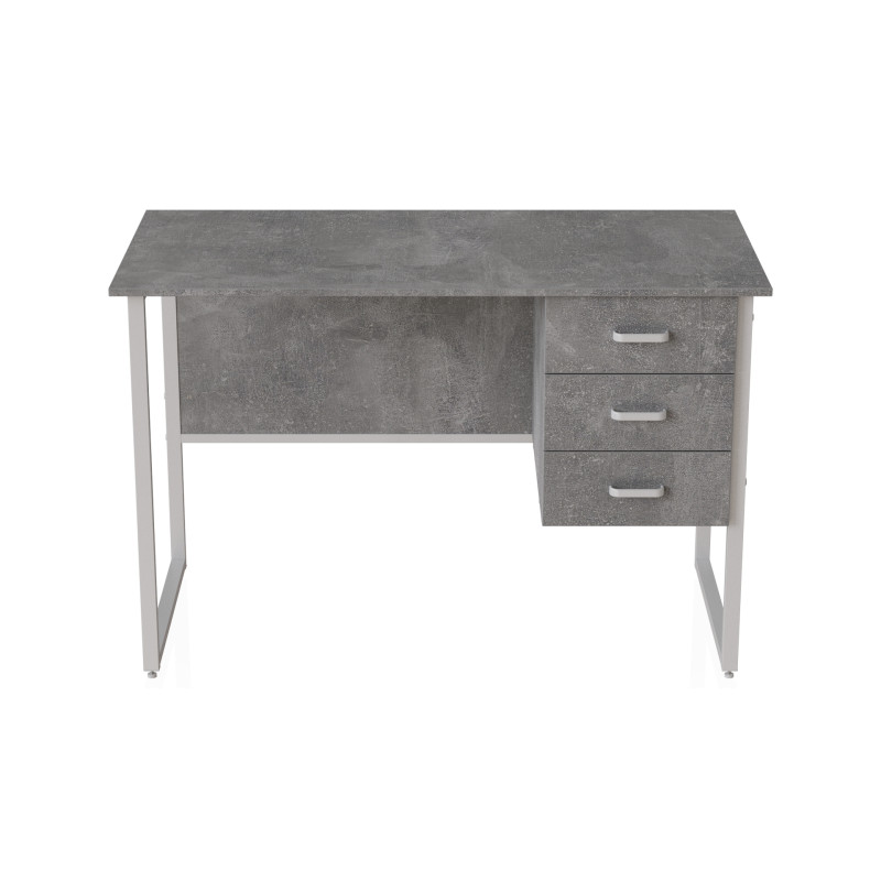 Комп'ютерний стіл Ferrum-decor Гаррі 75x120x70 білий ДСП Бетон 32 мм (FRD-107294)