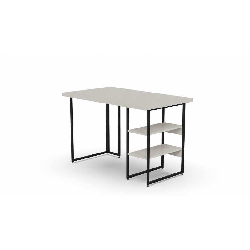 Стіл письмовий Кевин Ferrum-decor 75x120x70 Чорний метал ДСП Кашемір 32 мм (FRD-108144)